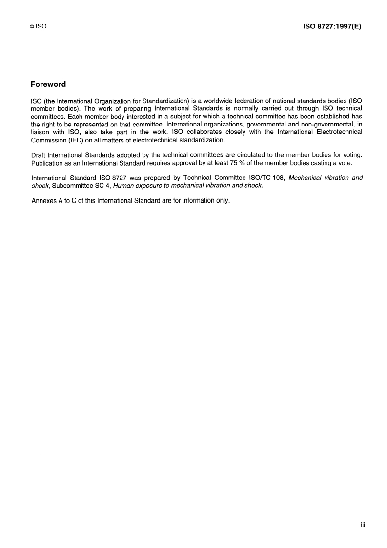 ISO 8727:1997 - Mechanical vibration and shock — Human exposure — Biodynamic coordinate systems
Released:7/31/1997