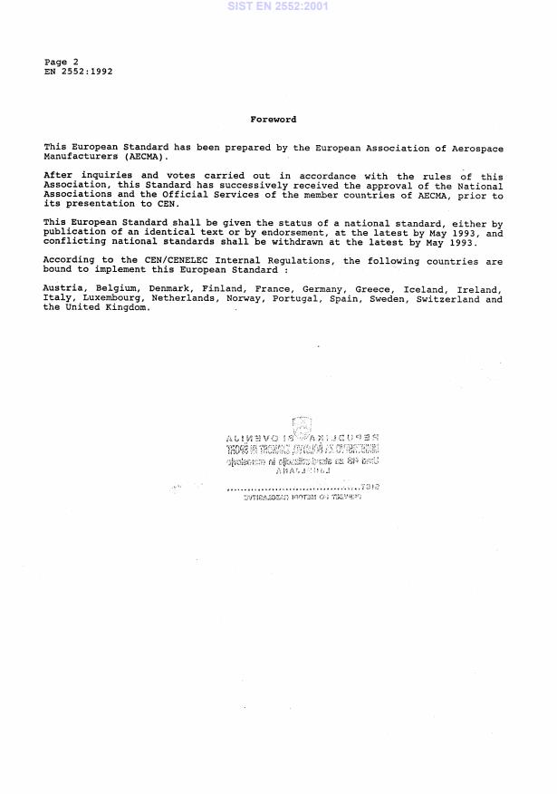 SIST EN 2552:2001 SIST EN 2552:2001 - Page 4 preview