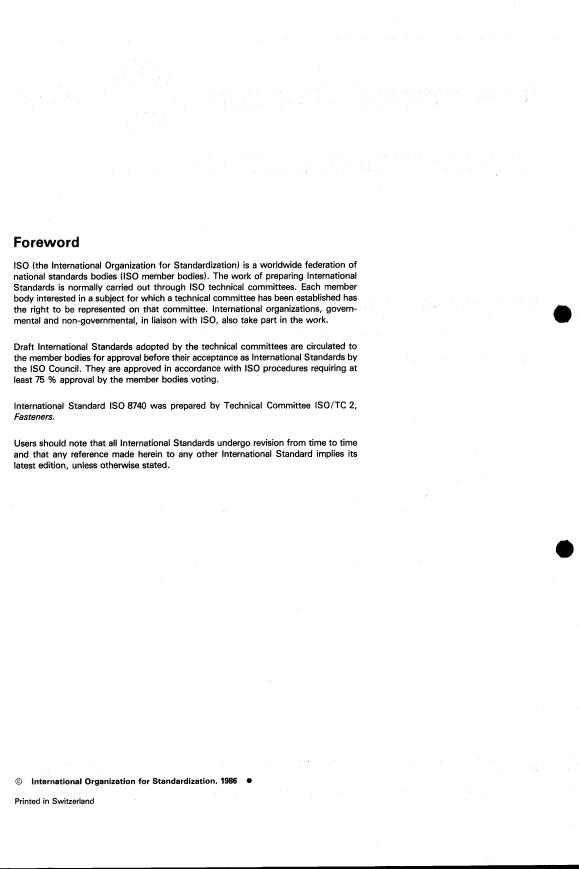 ISO 8740:1986 ISO 8740:1986 - Grooved pins -- Full length parallel grooved, with chamfer - Page 2 preview