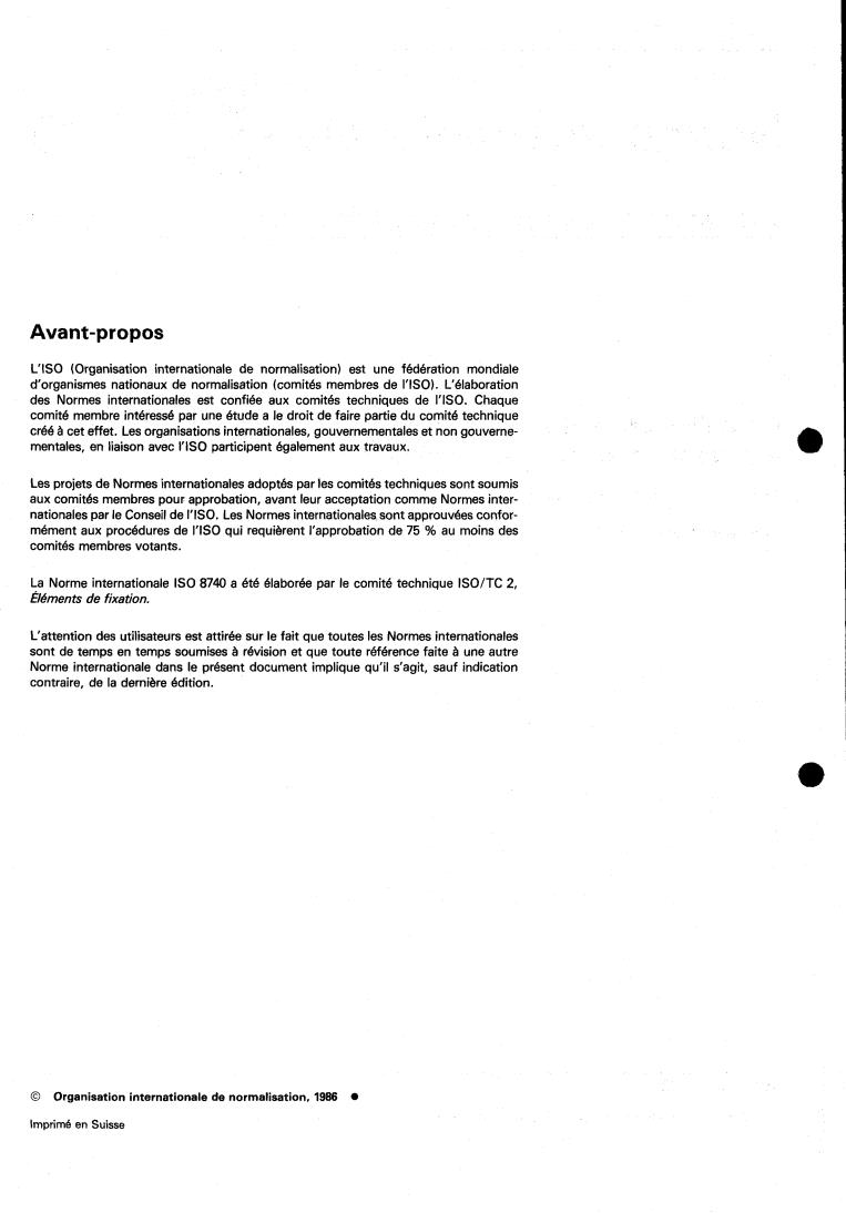 ISO 8740:1986 ISO 8740:1986 - Grooved pins — Full length parallel grooved, with chamfer
Released:11/6/1986 - Page 2 preview