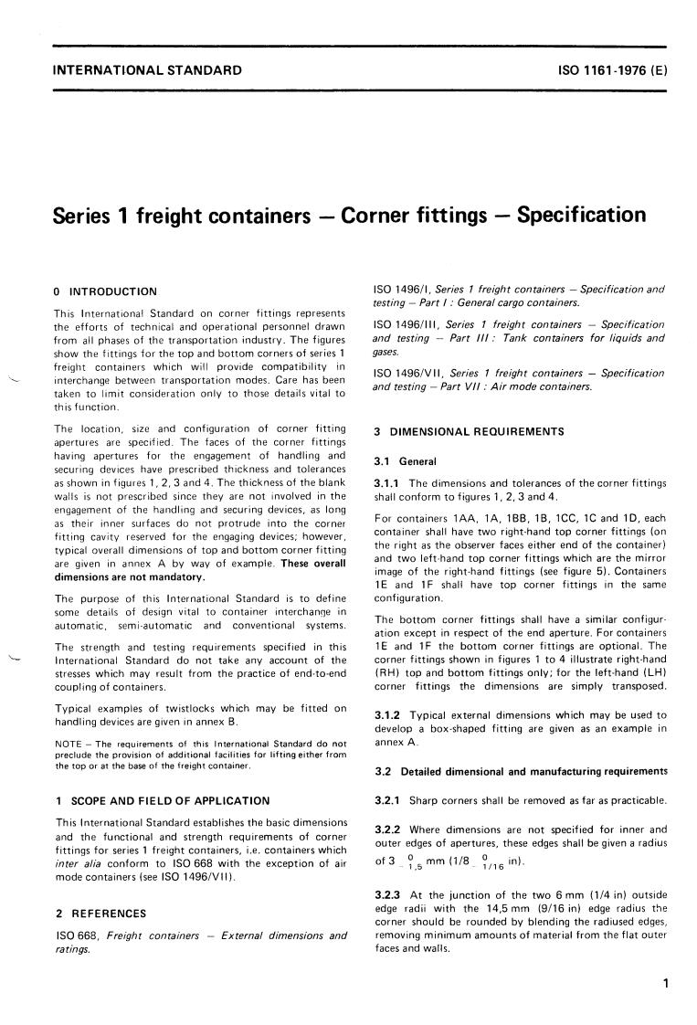 ISO 1161:1976 - Title missing - Legacy paper document
Released:1/1/1976