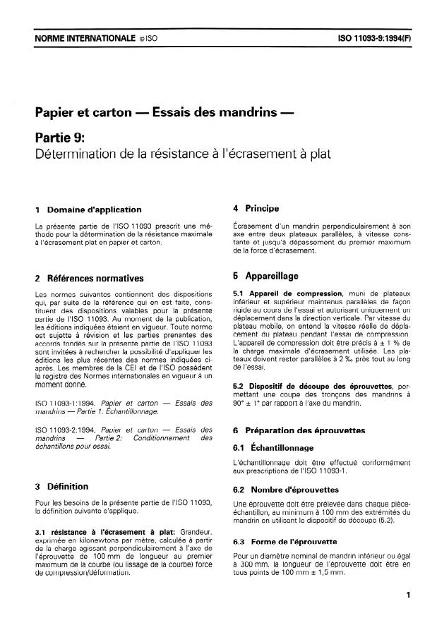 ISO 11093-9:1994 - Papier et carton -- Essais des mandrins