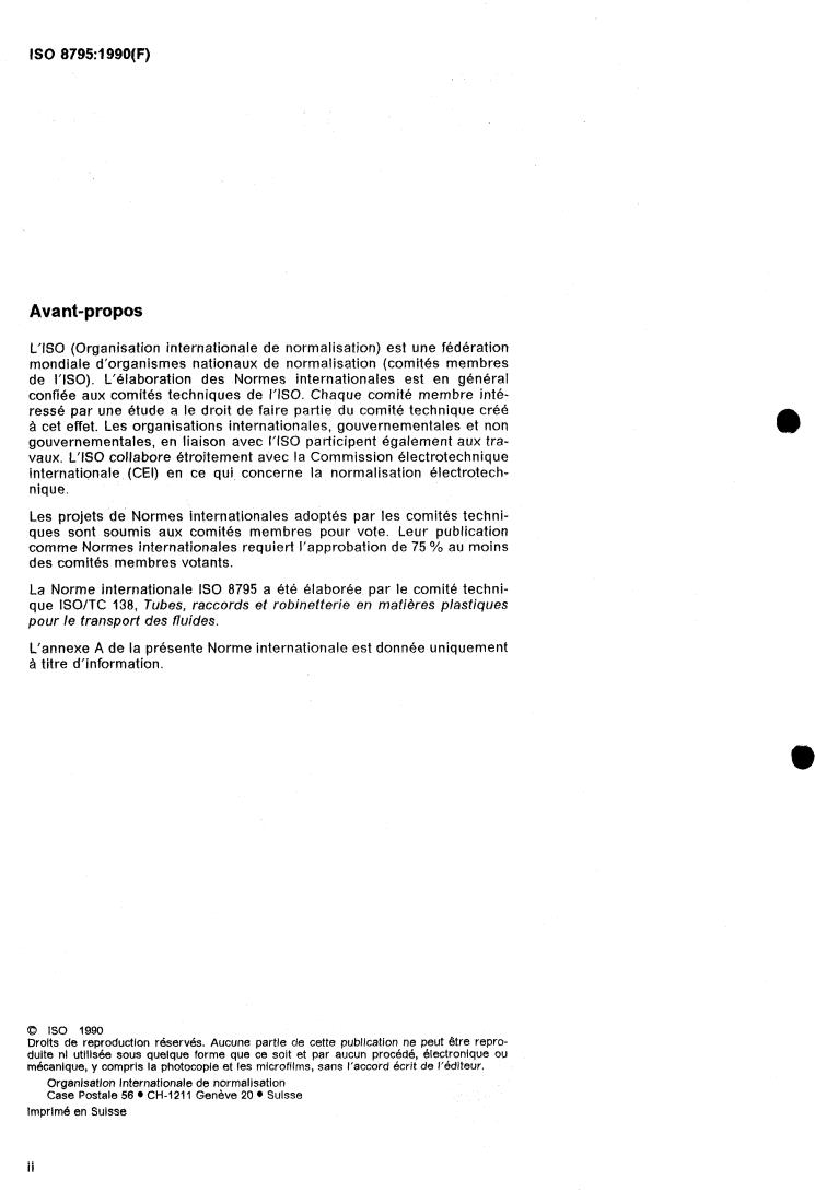 ISO 8795:1990 ISO 8795:1990 - Plastics pipes for the transport of water intended for human consumption — Extractability of constituents — Test method
Released:12/13/1990 - Page 2 preview