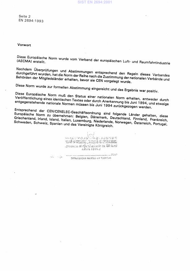 EN 2694:1993 EN 2694:2001 - Page 4 preview