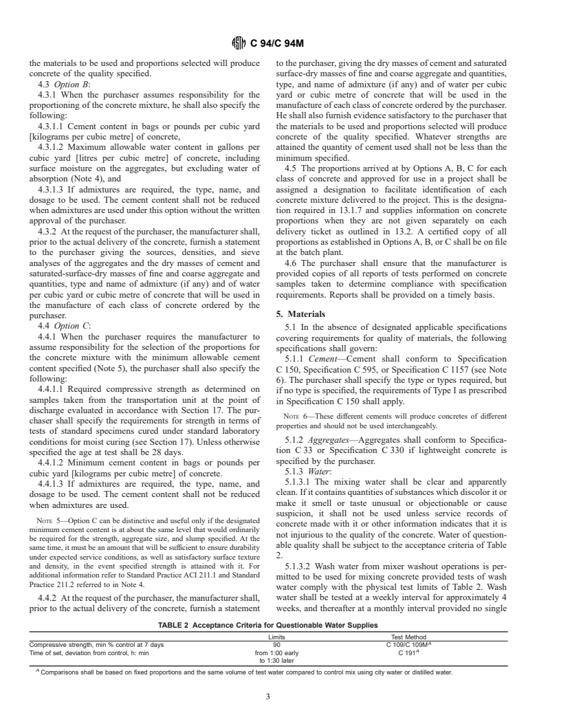 ASTM C94/C94M-00e1 - Standard Specification for Ready-Mixed Concrete