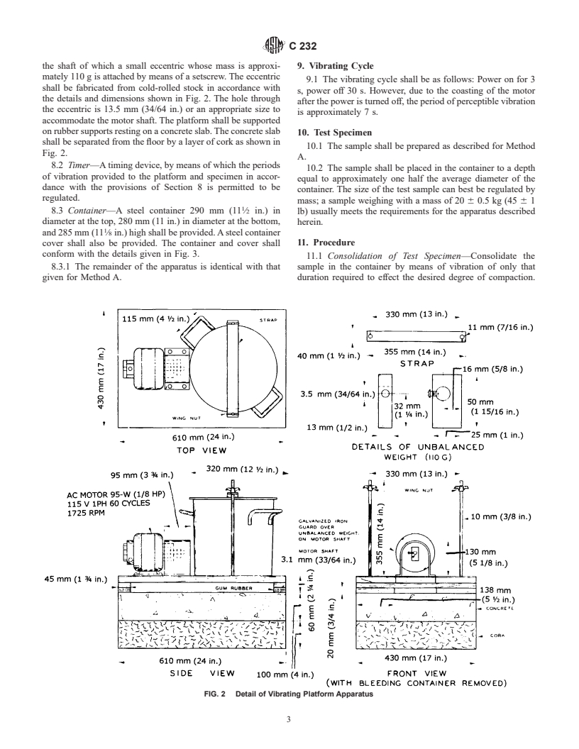 ASTM C232-99 - Standard Test Methods for Bleeding of Concrete