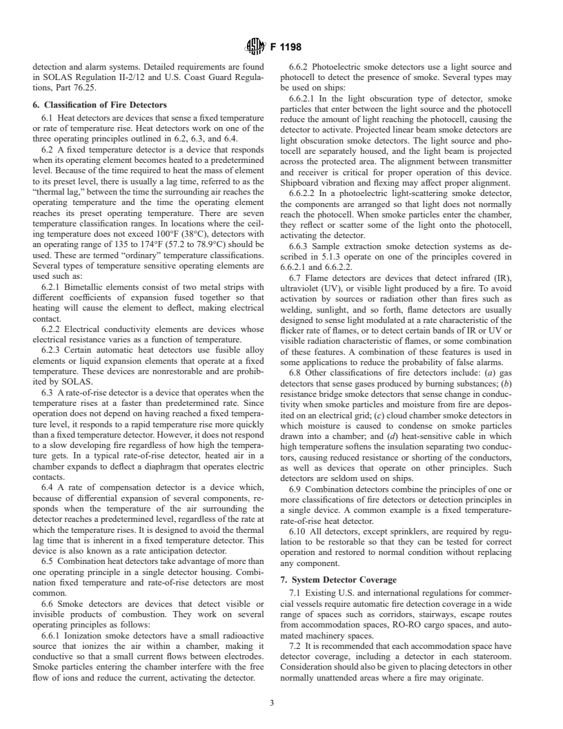 ASTM F1198-92(2002) - Standard Guide for Shipboard Fire Detection Systems