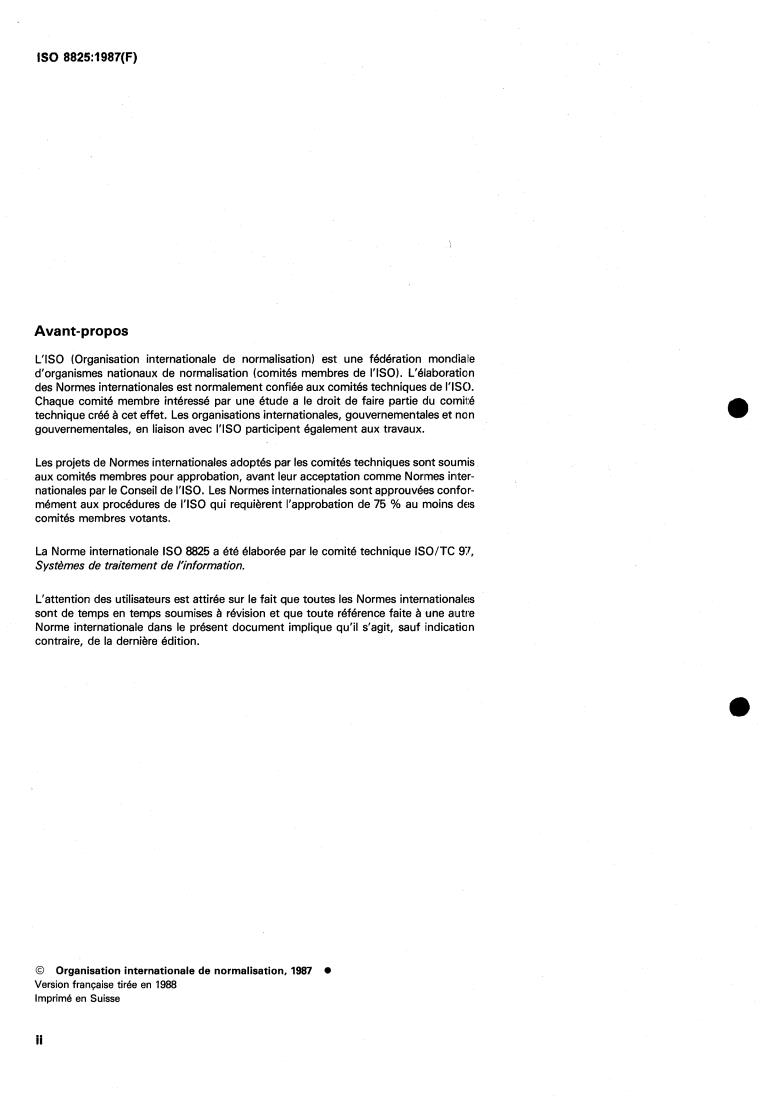 ISO 8825:1987 ISO 8825:1987 - Information processing systems — Open Systems Interconnection — Specification of Basic Encoding Rules for Abstract Syntax Notation ONE (ASN.1)
Released:10/29/1987 - Page 2 preview