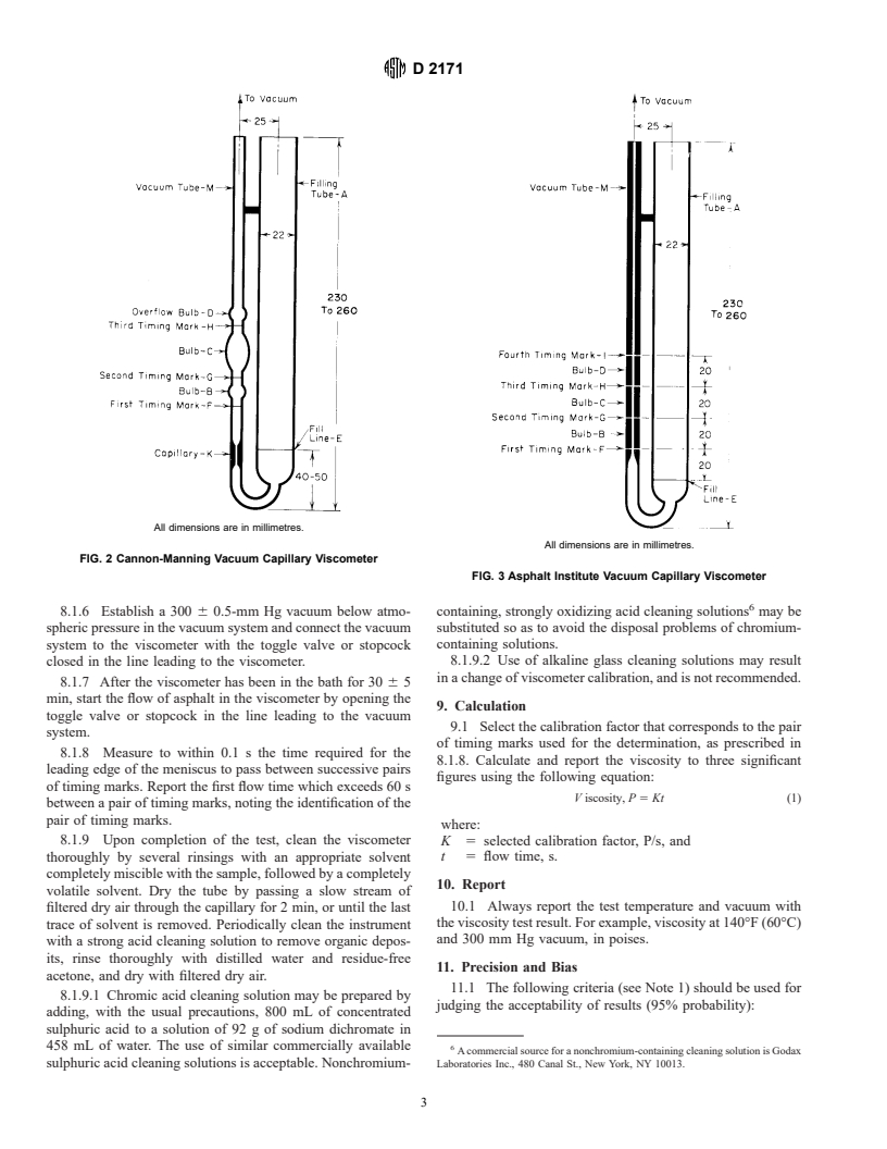 ASTM D2171-94 - Standard Test Method for Viscosity of Asphalts by Vacuum Capillary Viscometer