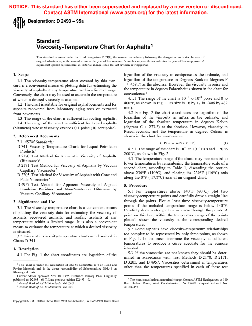 ASTM D2493-95a - Standard Viscosity-Temperature Chart for Asphalts