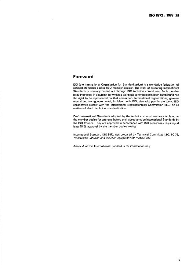 ISO 8872:1988 - Aluminium caps for transfusion, infusion and injection bottles -- General requirements and test methods