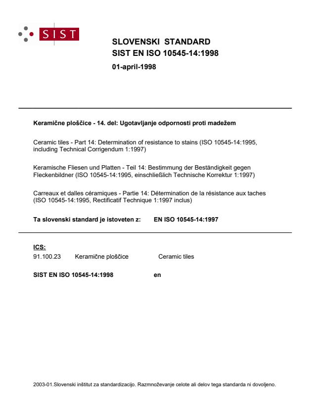 EN ISO 10545-14:1998