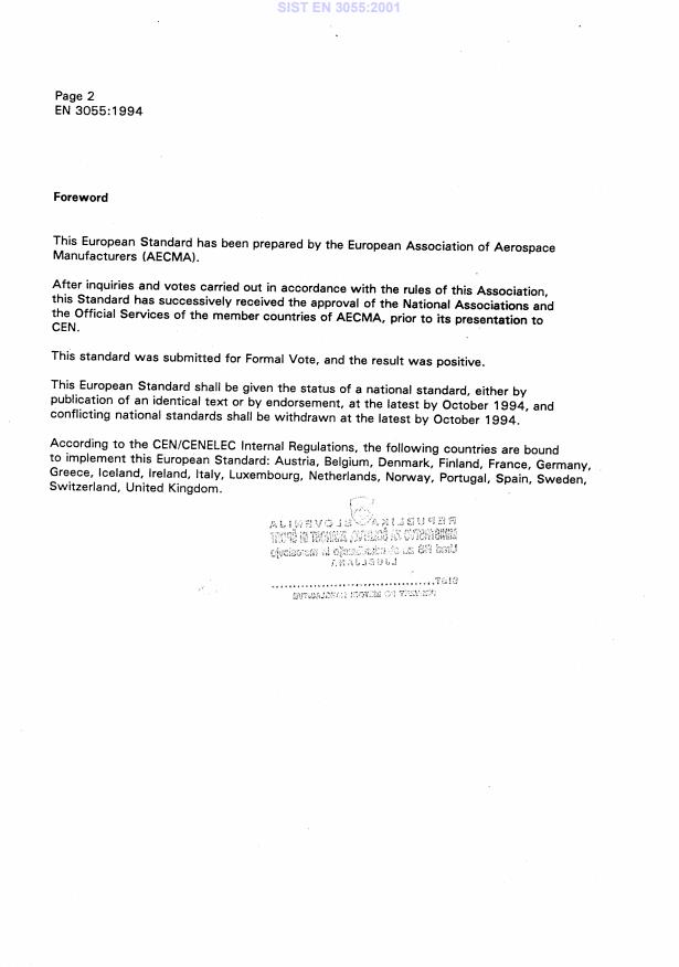 SIST EN 3055:2001 SIST EN 3055:2001 - Page 4 preview