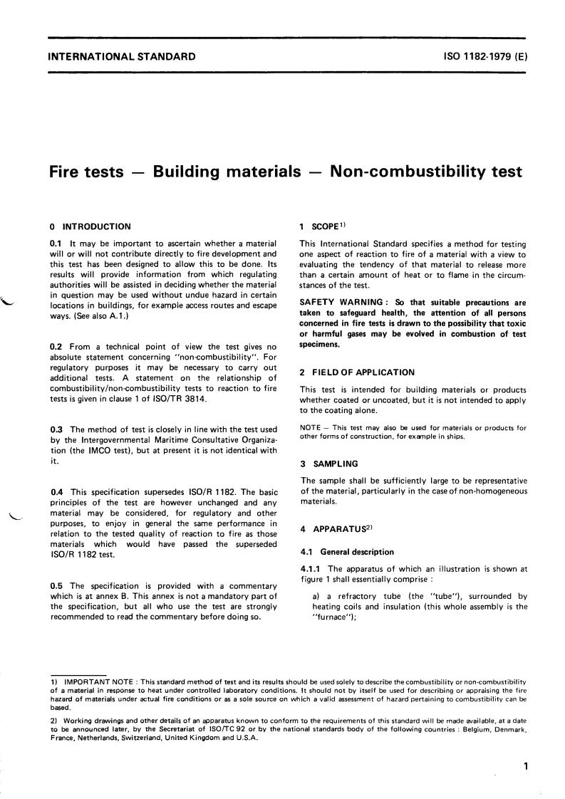 ISO 1182:1979 - Title missing - Legacy paper document
Released:1/1/1979