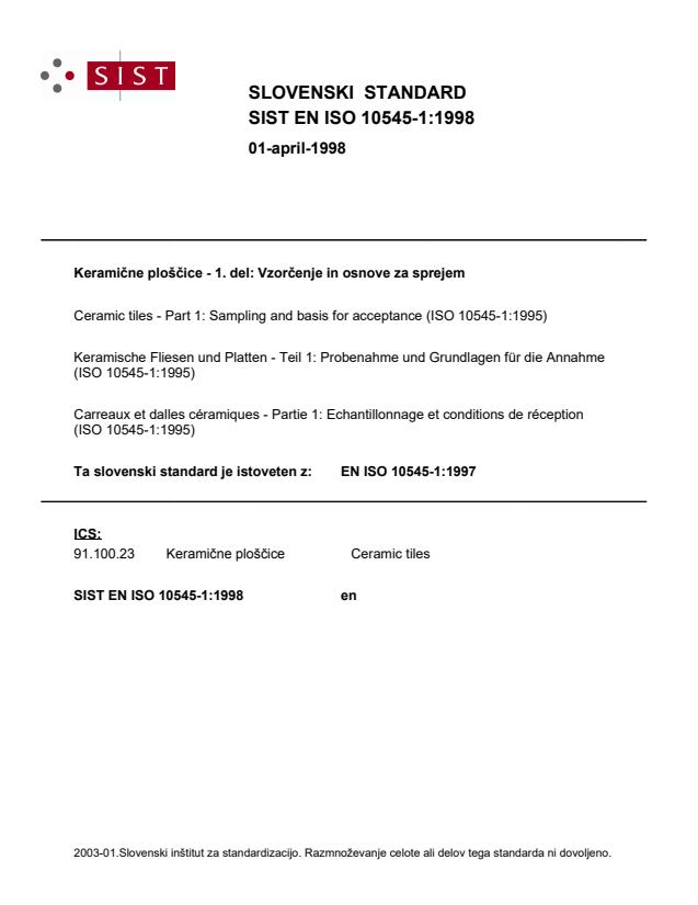 EN ISO 10545-1:1998