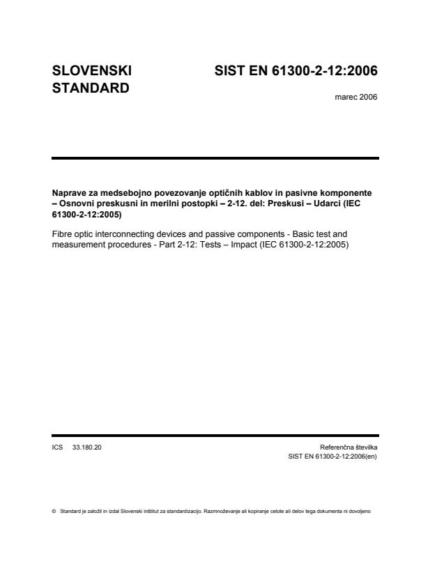 EN 61300-2-12:2006