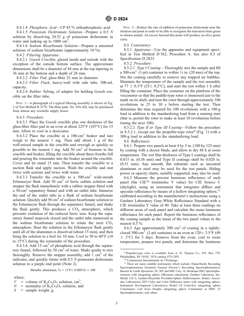 ASTM D2824-94 - Standard Specification for Aluminum-Pigmented Asphalt Roof Coatings, Nonfibered, Asbestos Fibered, and Fibered without Asbestos