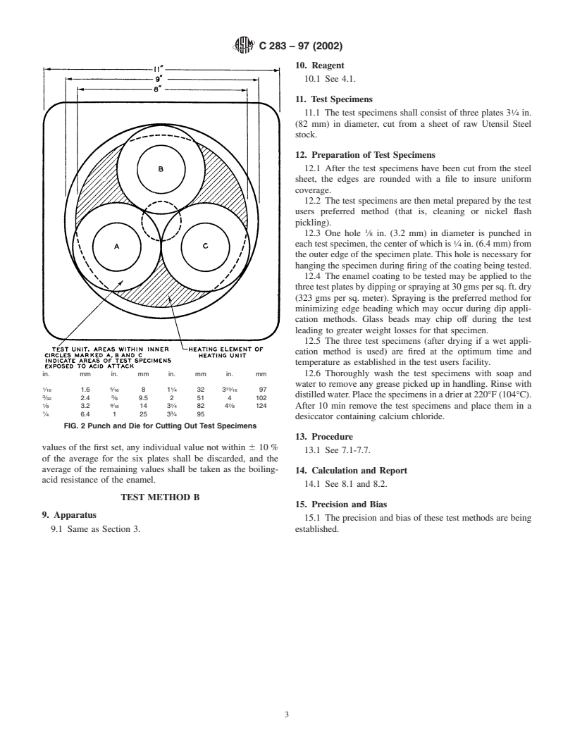 ASTM C283-97(2002) - Standard Test Method for Resistance of Porcelain Enameled Utensils to Boiling Acid