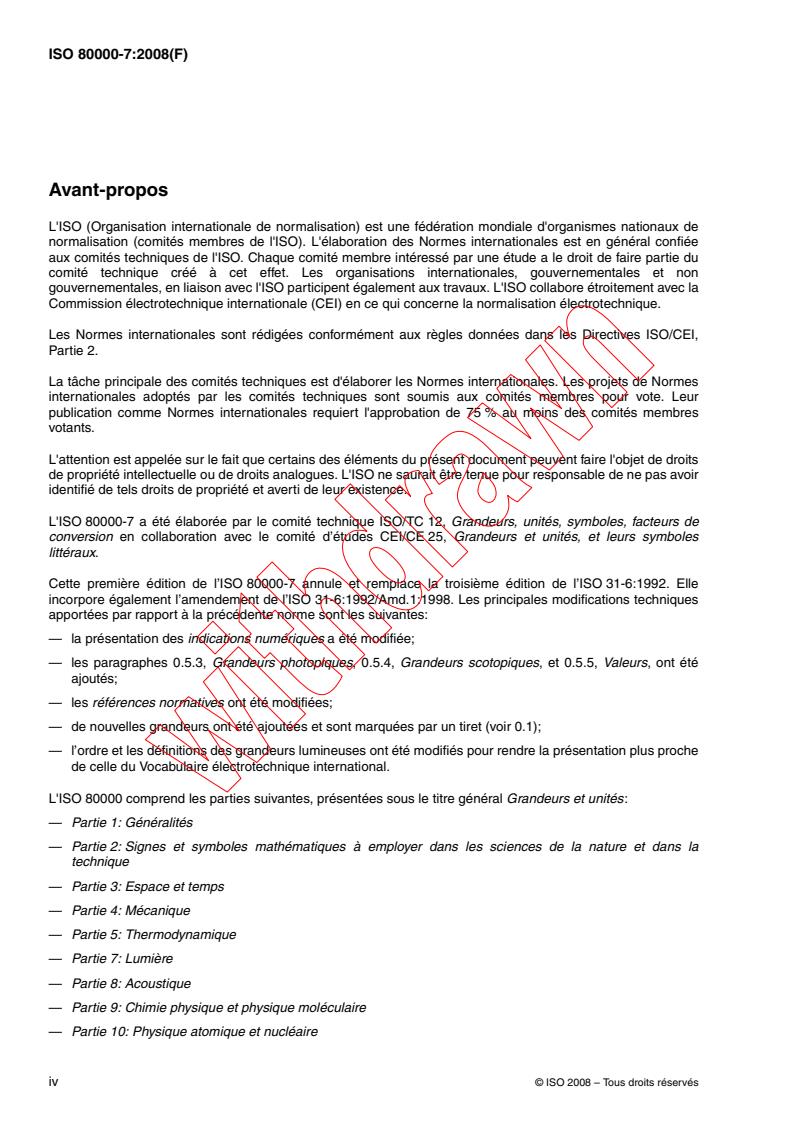 ISO 80000-7:2008 ISO 80000-7:2008 - Quantities and units - Part 7: Light
Released:11/26/2008 - Page 4 preview