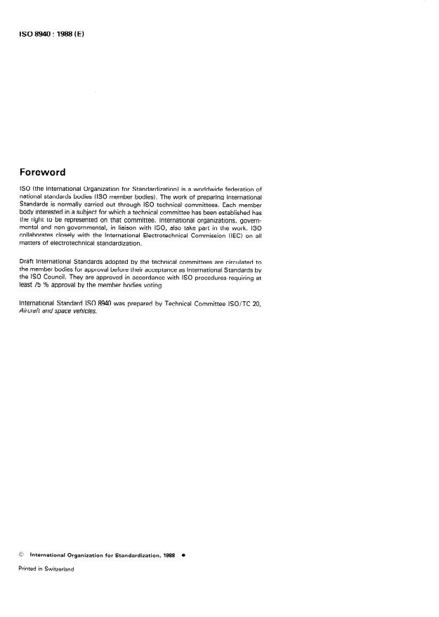 ISO 8940:1988 ISO 8940:1988 - Aerospace -- Nuts, anchor, self-locking, sealing, floating, two-lug, with counterbore, classifications 900 MPa/120 degrees C, 900 MPa/175 degrees C and 900 MPa/235 degrees C -- Dimensions - Page 2 preview