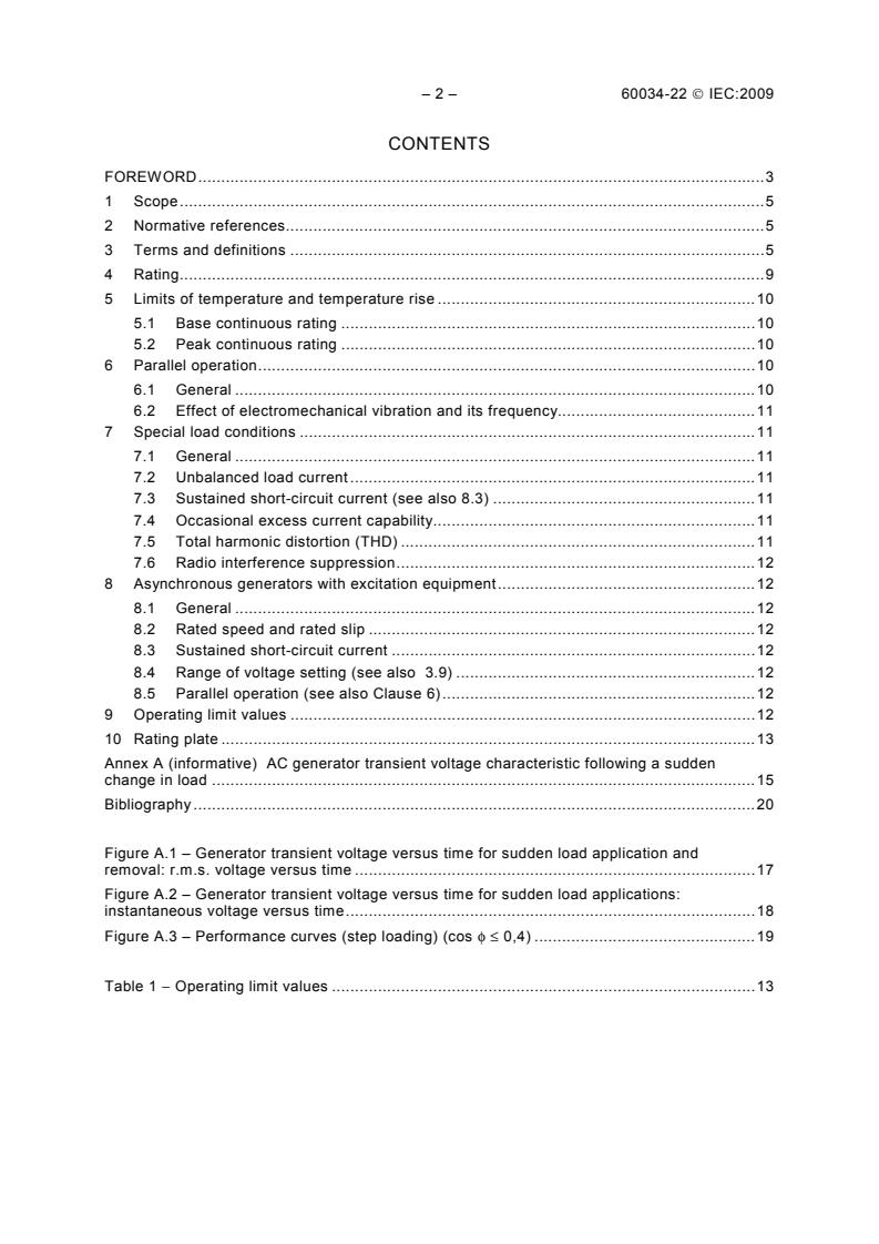 IEC 60034-22:2009 IEC 60034-22:2009 - Rotating electrical machines - Part 22: AC generators for reciprocating internal combustion (RIC) engine driven generating sets - Page 4 preview