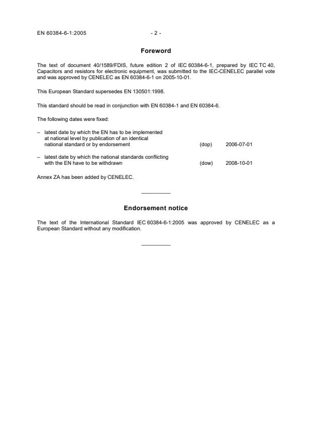 EN 60384-6-1:2005 EN 60384-6-1:2006 - Page 4 preview