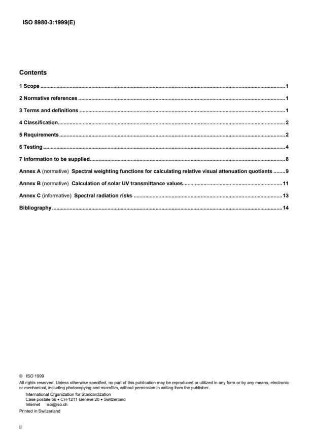 ISO 8980-3:1999 ISO 8980-3:1999 - Ophthalmic optics -- Uncut finished spectacle lenses - Page 2 preview