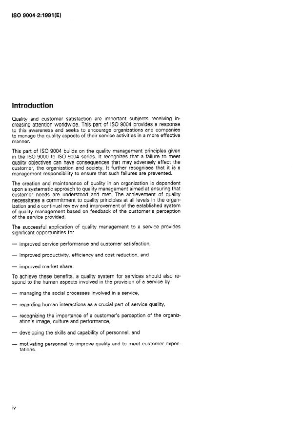 ISO 9004-2:1991 ISO 9004-2:1991 - Quality management and quality system elements - Page 4 preview