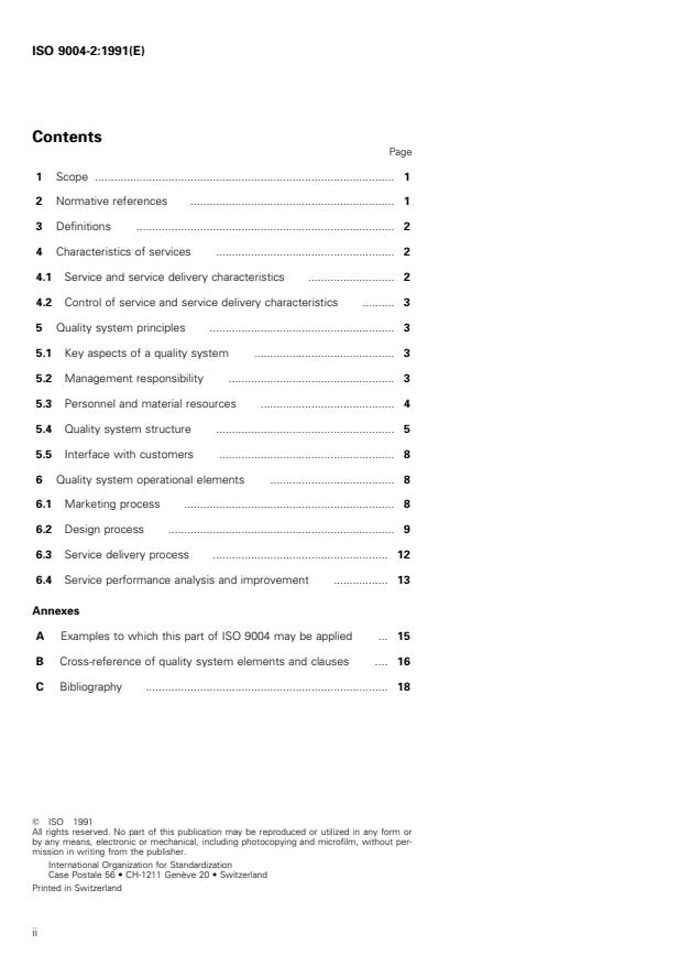 ISO 9004-2:1991 ISO 9004-2:1991 - Quality management and quality system elements - Page 2 preview
