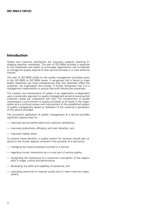 ISO 9004-2:1991 ISO 9004-2:1991 - Quality management and quality system elements - Page 4 preview