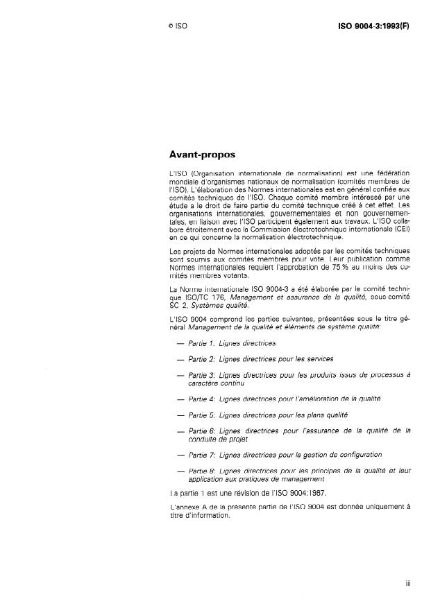 ISO 9004-3:1993 - Management de la qualité et éléments de systeme qualité