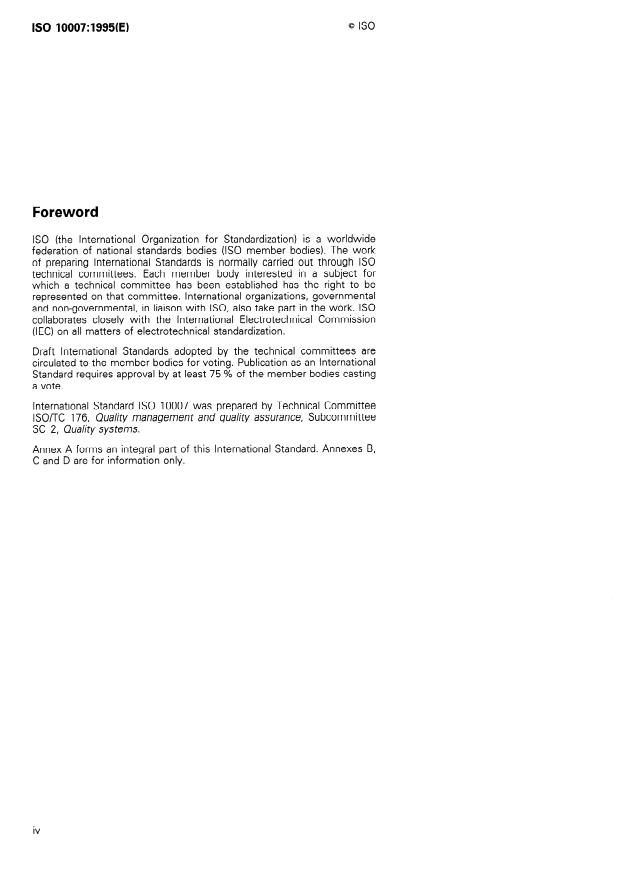 ISO 10007:1995 ISO 10007:1995 - Quality management -- Guidelines for configuration management - Page 4 preview