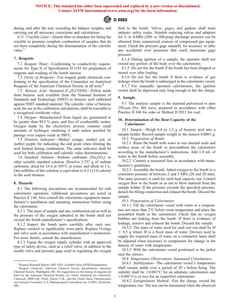 ASTM D5865-02 - Standard Test Method for Gross Calorific Value of Coal and Coke