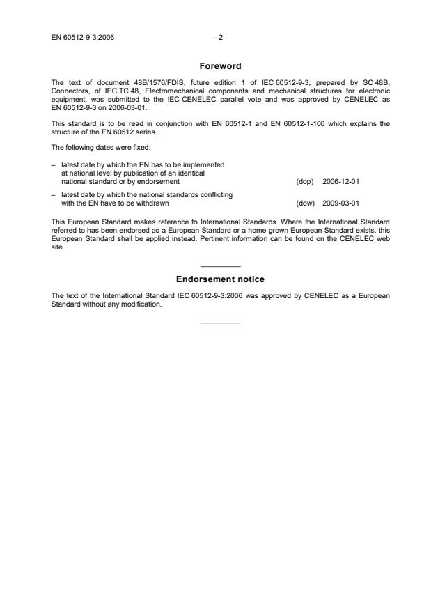 EN 60512-9-3:2006 EN 60512-9-3:2006 - Page 4 preview