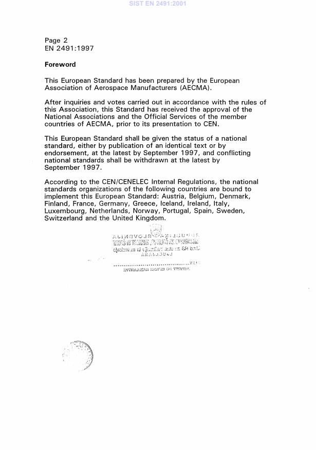 EN 2491:1997 EN 2491:2001 - Page 4 preview