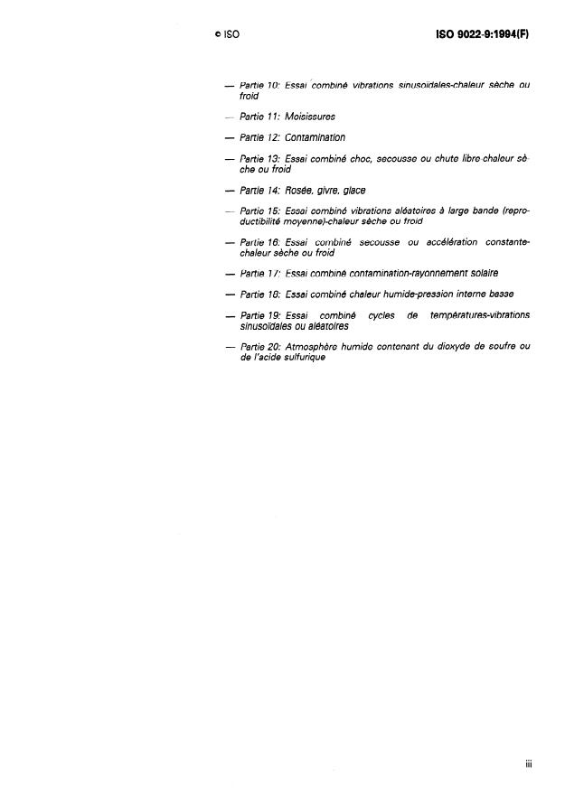 ISO 9022-9:1994 - Optique et instruments d'optique -- Méthodes d'essais d'environnement