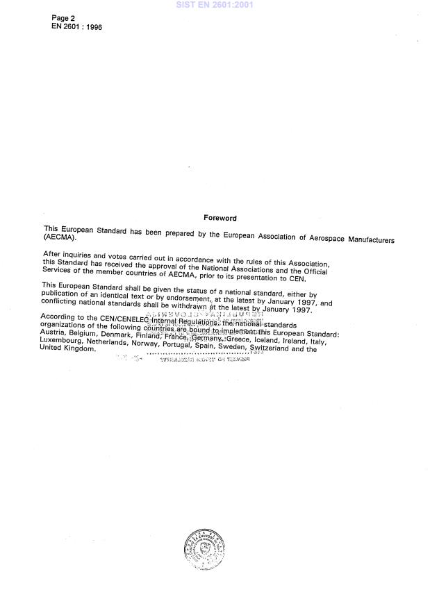 SIST EN 2601:2001 SIST EN 2601:2001 - Page 4 preview