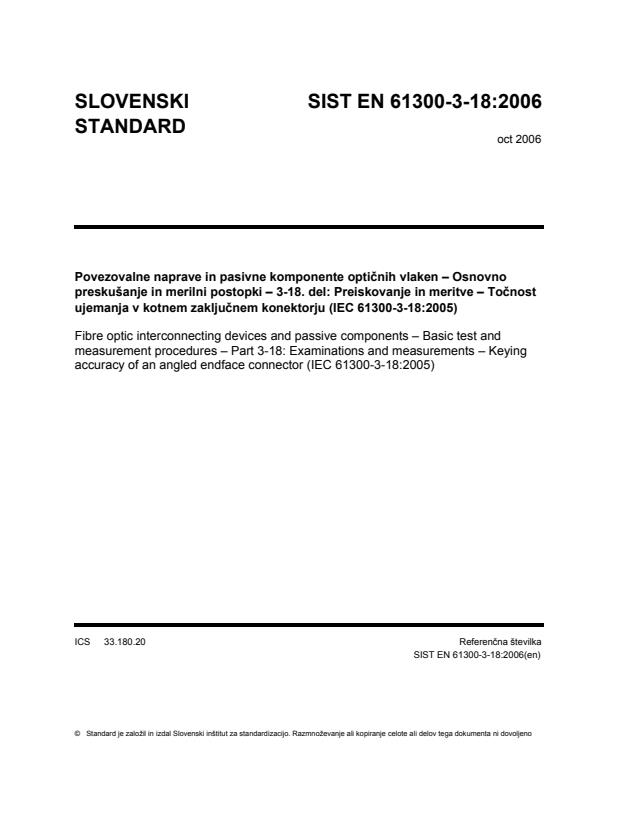 EN 61300-3-18:2006 EN 61300-3-18:2006 - Page 1 preview