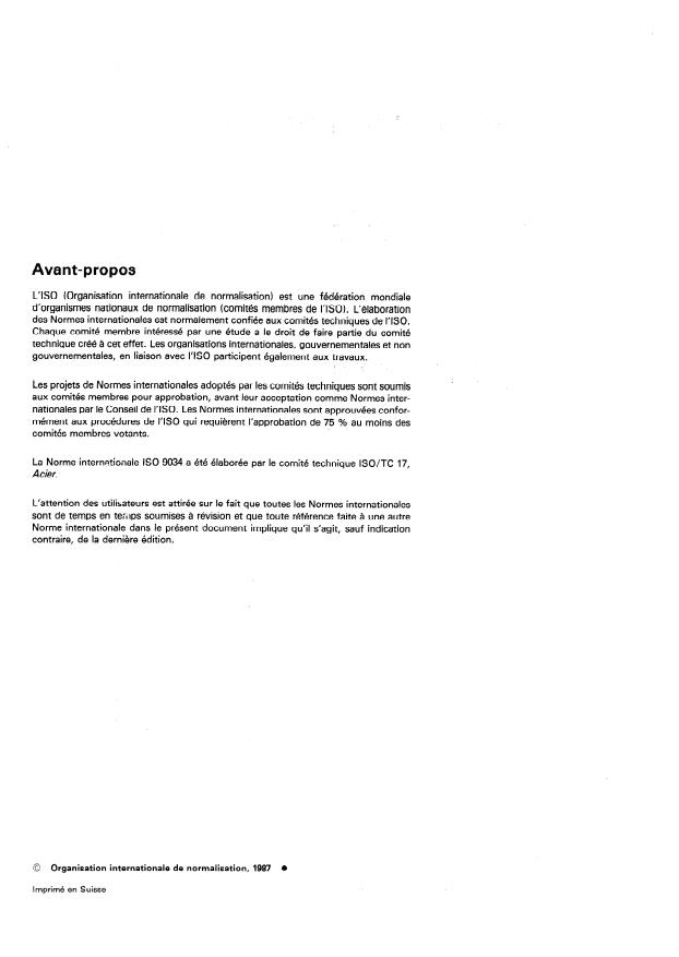 ISO 9034:1987 ISO 9034:1987 - Larges-plats en acier de construction laminés a chaud -- Tolérances sur dimensions et forme - Page 2 preview