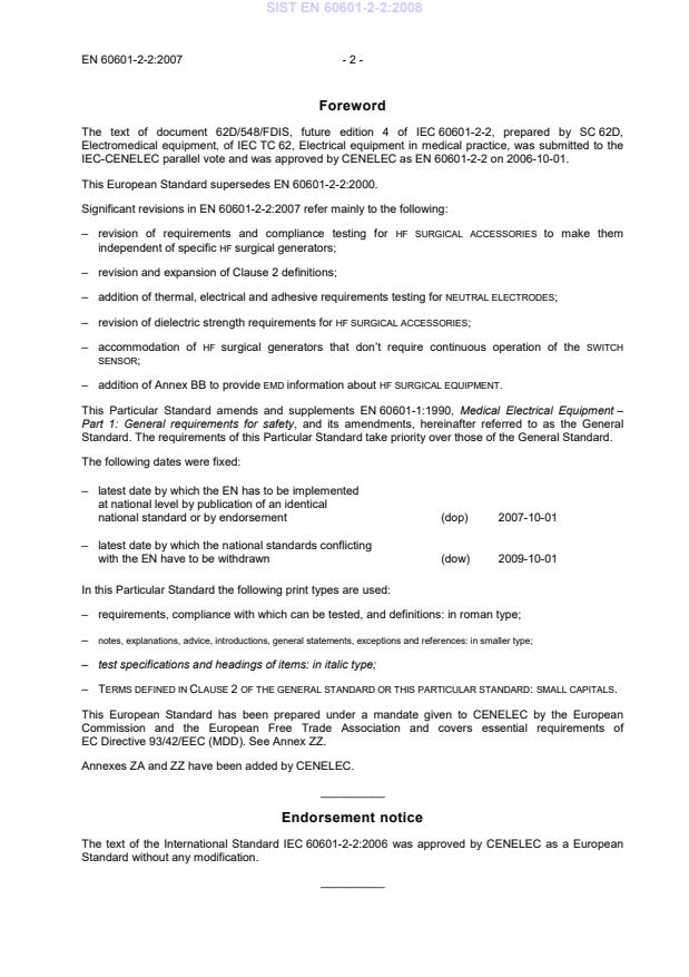 EN 60601-2-2:2007 EN 60601-2-2:2008 - Page 4 preview