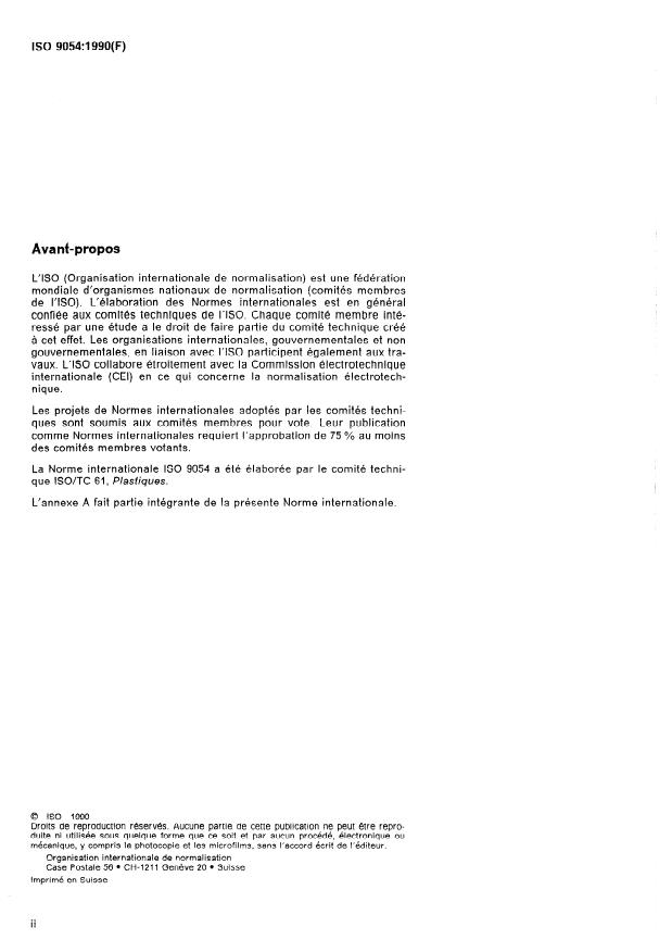 ISO 9054:1990 ISO 9054:1990 - Plastiques alvéolaires rigides -- Méthodes d'essai pour les produits a peau intégrée et a haute densité - Page 2 preview