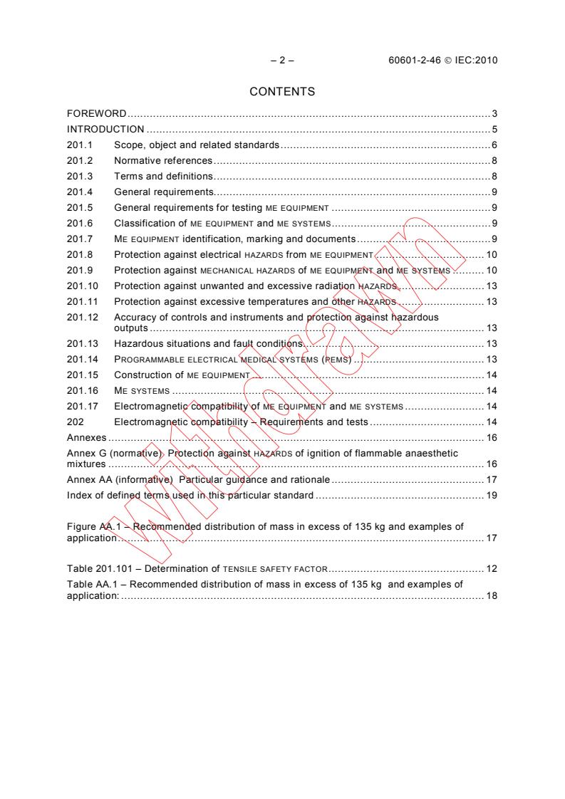IEC 60601-2-46:2010 IEC 60601-2-46:2010 - Medical electrical equipment - Part 2-46: Particular requirements for basic safety and essential performance of operating tables
Released:12/16/2010 - Page 4 preview