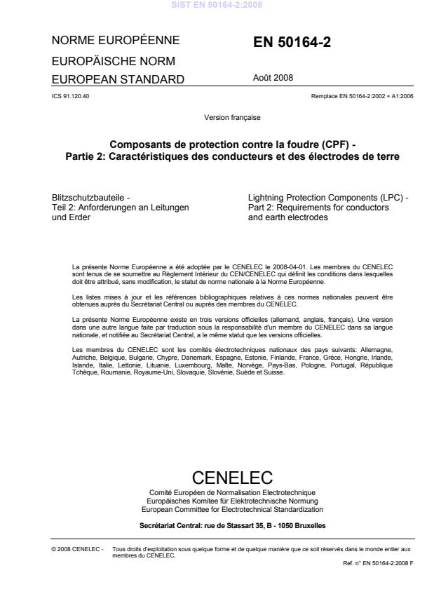 EN 50164-2:2008 (FR)