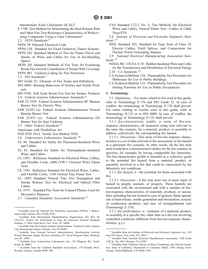 ASTM E2061-01e1 - Guide for Fire Hazard Assessment of Rail Transportation Vehicles