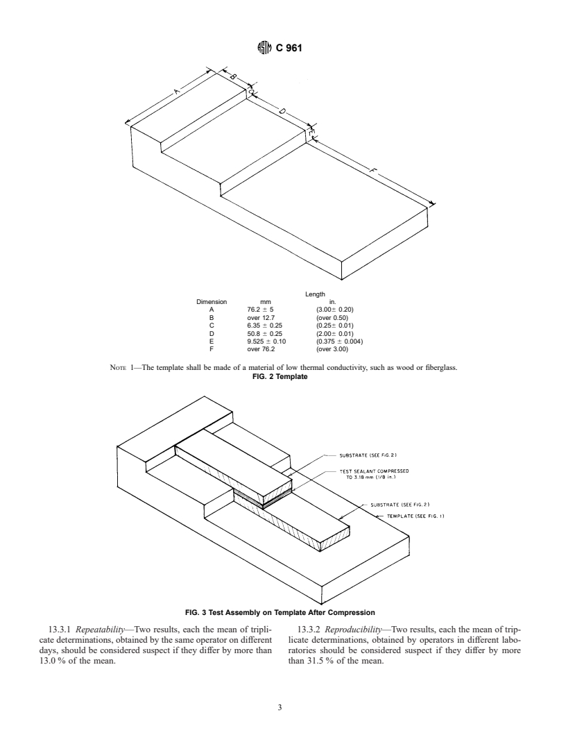 ASTM C961-97 - Standard Test Method for Lap Shear Strength of Hot-Applied Sealants