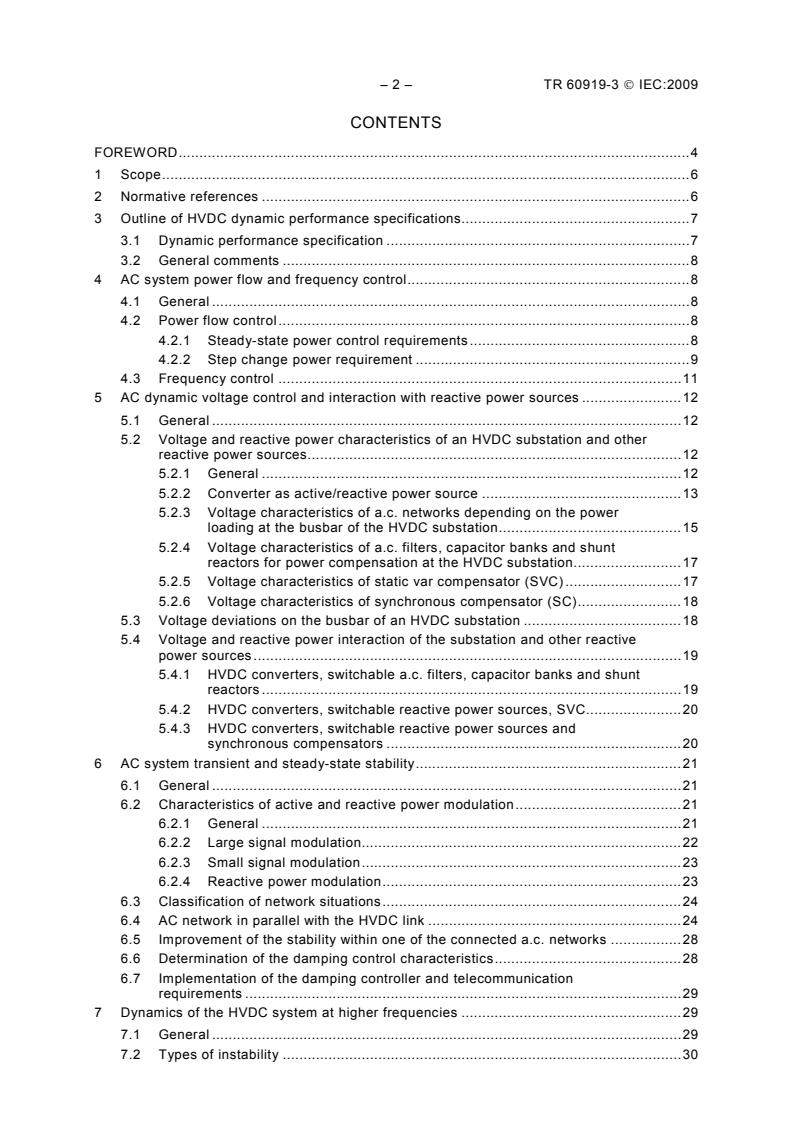 IEC TR 60919-3:2009 IEC TR 60919-3:2009 - Performance of high-voltage direct current (HVDC) systems with line-commutated converters - Part 3: Dynamic conditions - Page 4 preview