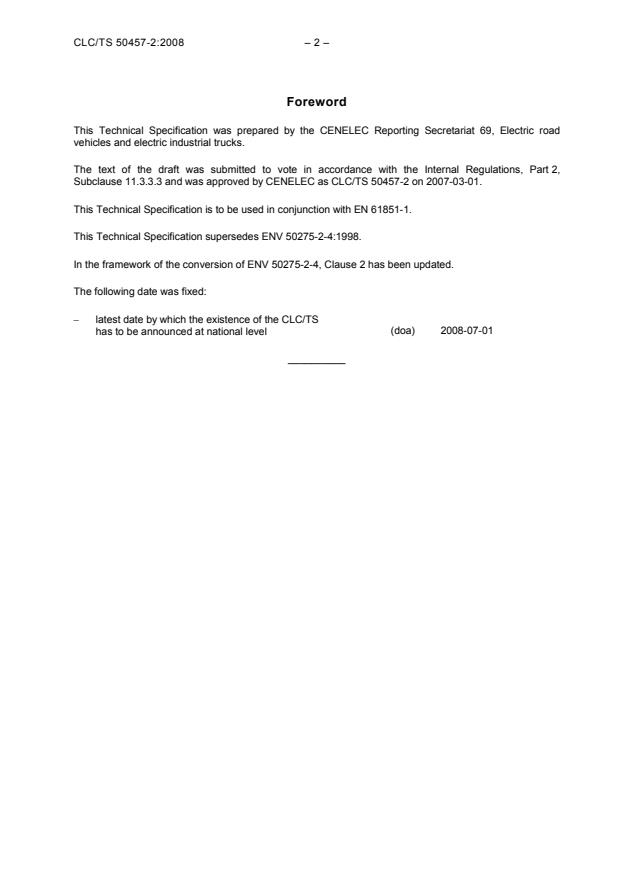 CLC/TS 50457-2:2008 TS CLC/TS 50457-2:2008 - Page 4 preview