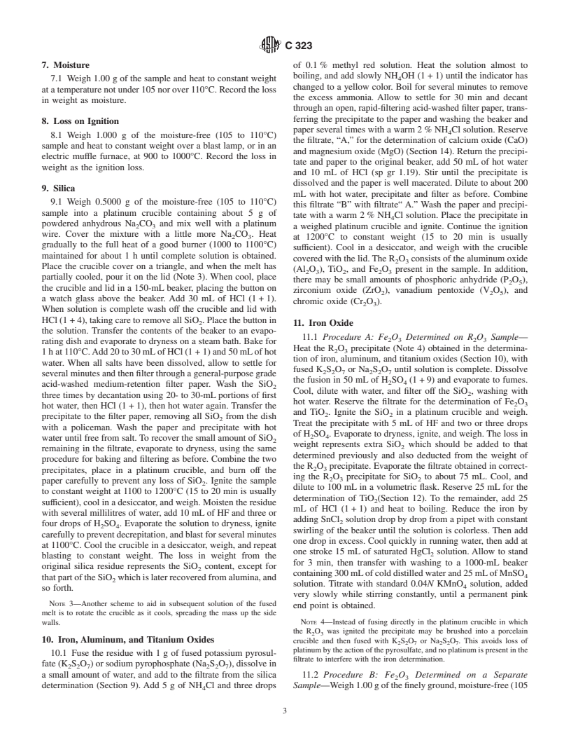 ASTM C323-56(1999) - Standard Test Methods for Chemical Analysis of Ceramic Whiteware Clays