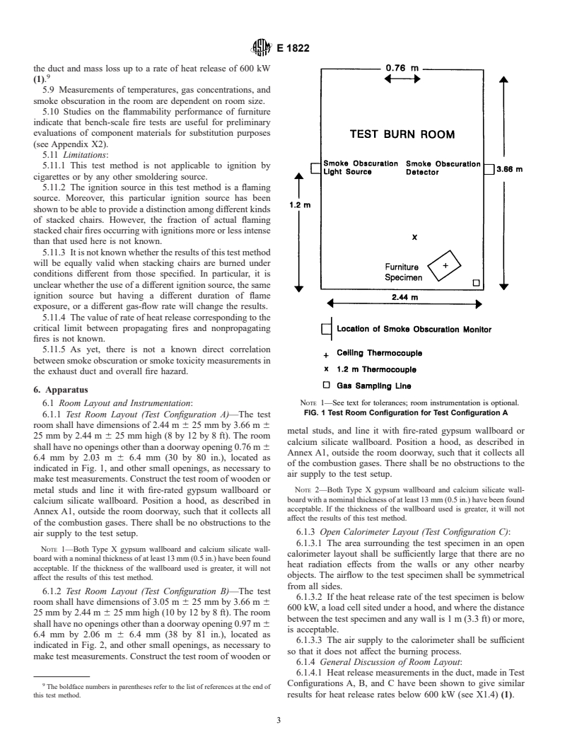 ASTM E1822-02 - Standard Test Method for Fire Testing of Stacked Chairs