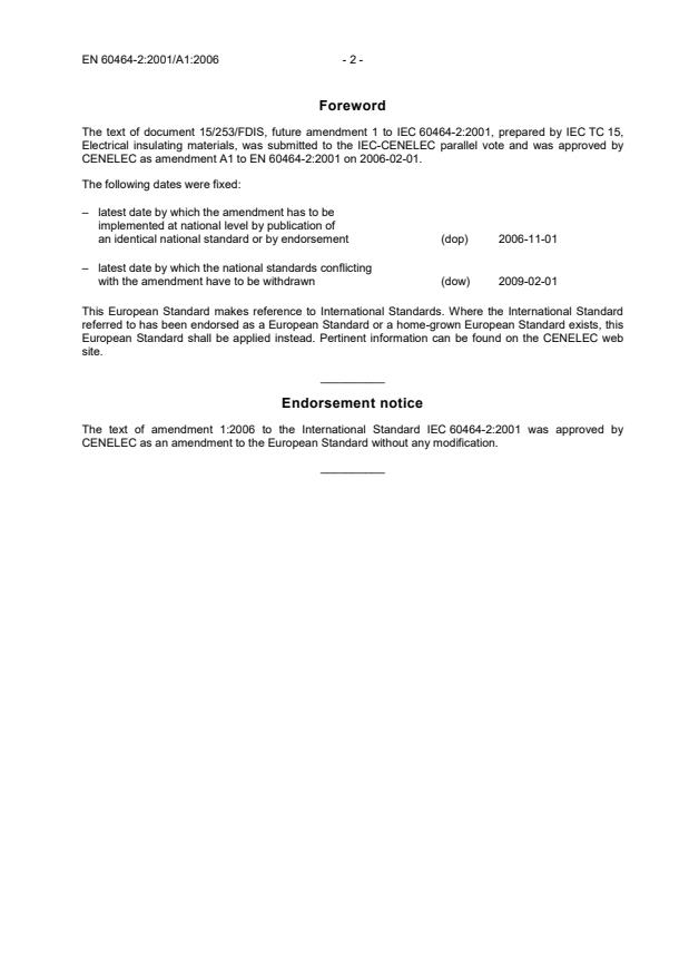 EN 60464-2:2001/A1:2006 EN 60464-2:2002/A1:2006 - Page 4 preview